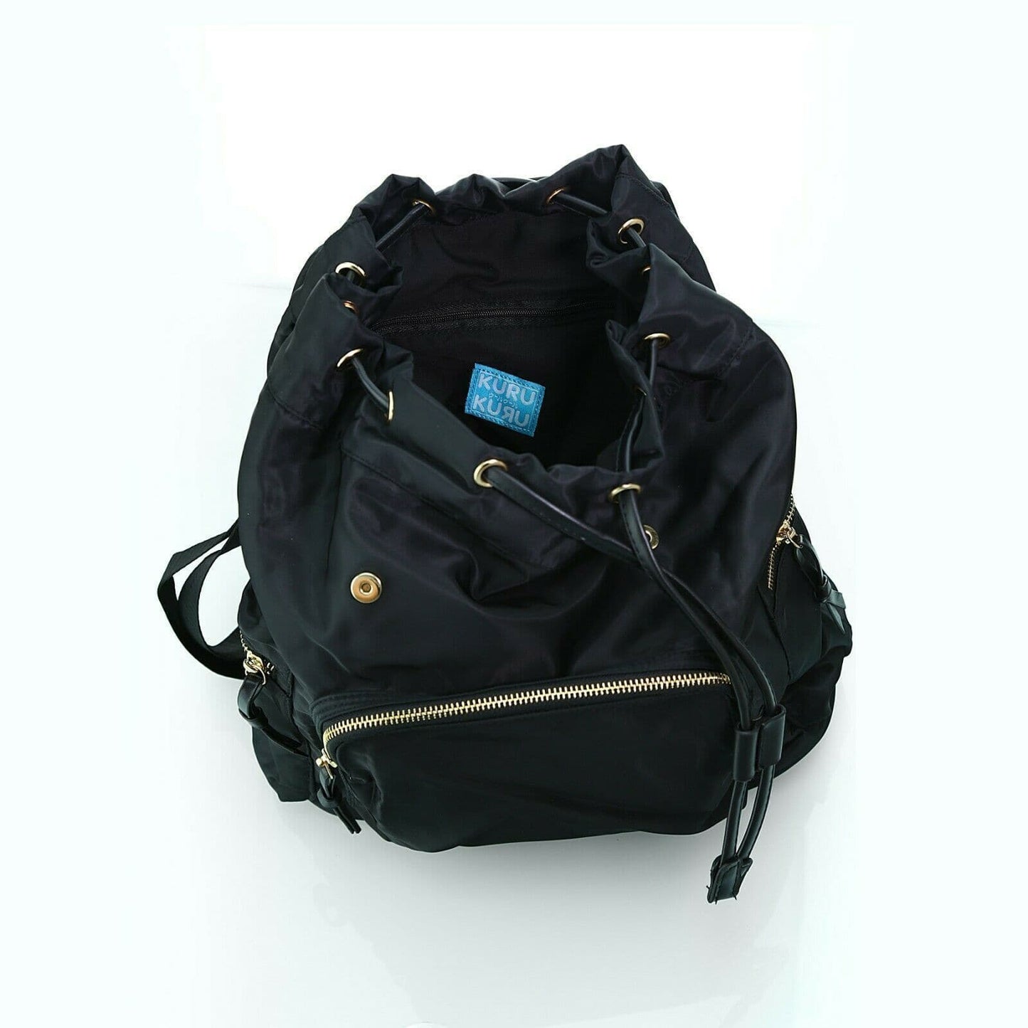 Kuru Kuru クールクール Discovery Backpack Bag Black Nylon D-81022