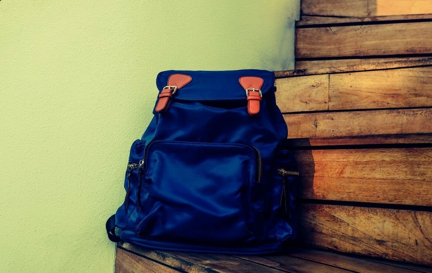 Kuru Kuru クールクール Discovery Backpack Bag Blue Nylon D-81023