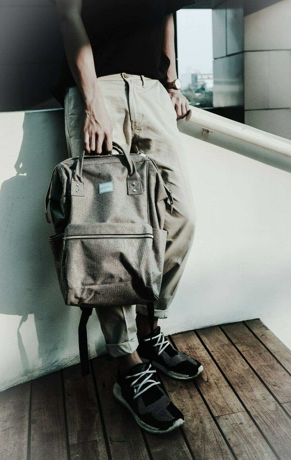 Kuru Kuru クールクール Vitality Backpack Bag Grey Melange VL-81099