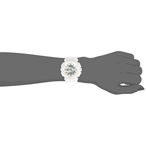 Casio Baby-G BA-110 Series Analog-Digital White x Matte Ecru x Gold Accents Watch BA110GA-7A1DR - Diligence1International
