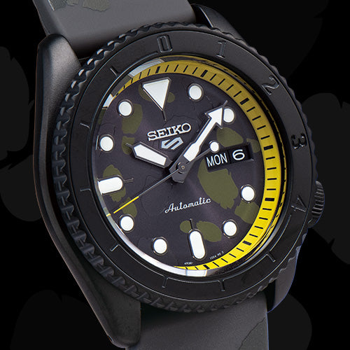 Seiko 5 Sports 100M One Piece x Sanji LE Automatic Men's Watch Grey Dial Rubber SRPH69K1