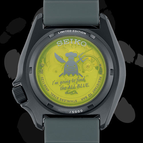 Seiko 5 Sports 100M One Piece x Sanji LE Automatic Men's Watch Grey Dial Rubber SRPH69K1