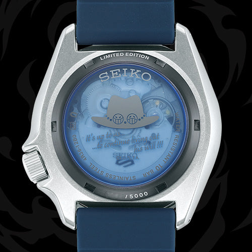 Seiko 5 Sports 100M One Piece x Sabo LE Automatic Men's Watch Blue Dial Rubber SRPH71K1