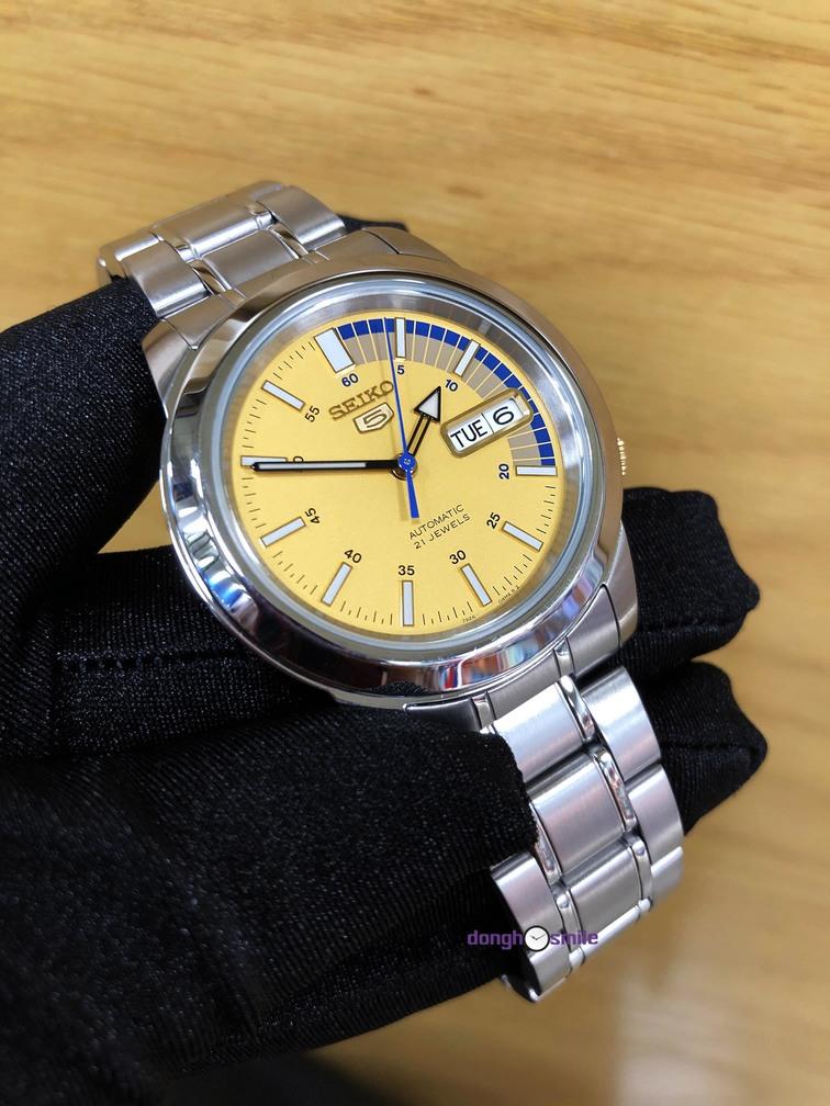 Seiko 5 Classic Men's Size Yellow Dial Stainless Steel Strap Watch SNKK29K1 - Diligence1International