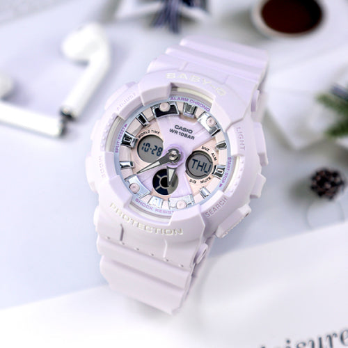 Casio Baby-G Anadigi Icey Pastel Lilac Watch BA130WP-6ADR