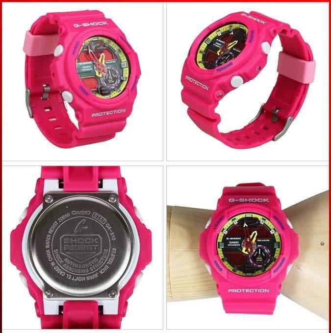 Casio G-Shock Big Size Series Anadigi Pink x Yellow Accent Watch GA310-4ADR - Diligence1International