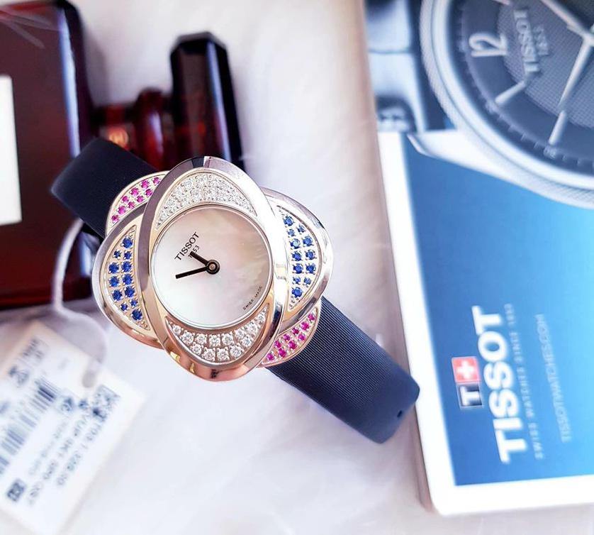 Tissot Swiss Made T-Trend Mother Of Pearl Multi-colored Precious Stones Ladies' Watch T03.1.325.80 - Diligence1International