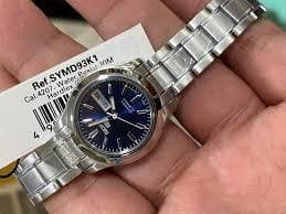 Seiko 5 Classic Blue Dial Couple's Stainless Steel Watch Set SNK793K1+SYMD93K1 - Diligence1International