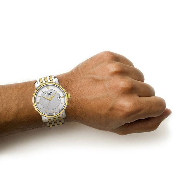 Tissot Swiss Made T-Classic Bridgeport 2 Tone Gold Plated Men's Watch T0974102203800 - Diligence1International