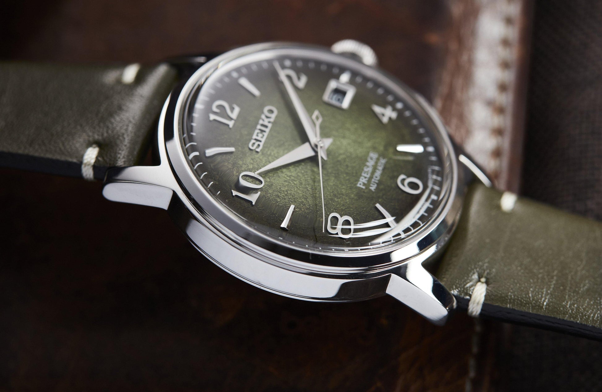 Seiko Presage LE Cocktail Time Raku Macha Men's Leather Strap Watch SRPF41J1 - Diligence1International