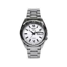 Seiko 5 Classic Silver Dial Couple's Stainless Steel Watch Set SNKL51K1+SYMK23K1 - Diligence1International