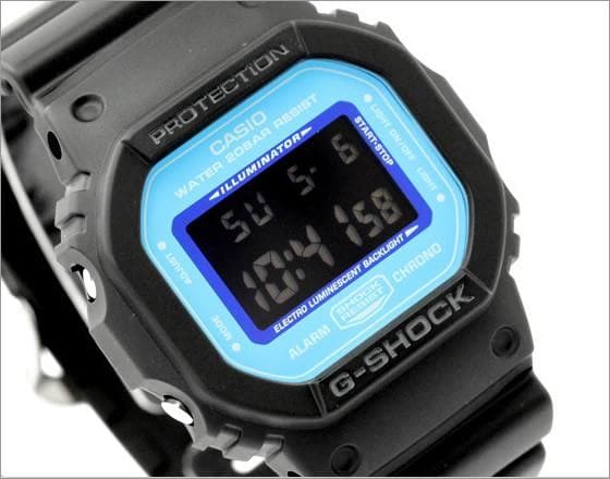 Casio G-Shock Digital Blue Marvel Sky Blue Dial Black Watch DW5600SN-1DR - Diligence1International
