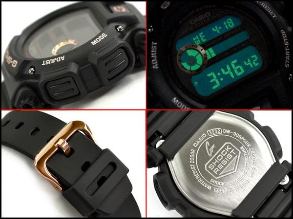 Casio G-Shock Black Stealth Series Digital Black x Rose Gold Accents Watch DW9052GBX-1A4DR - Diligence1International