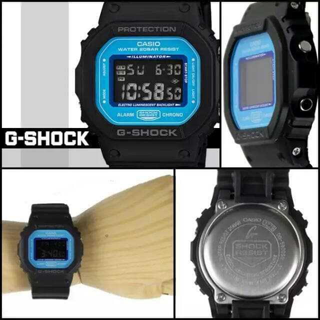 Casio G-Shock Digital Blue Marvel Sky Blue Dial Black Watch DW5600SN-1DR - Diligence1International