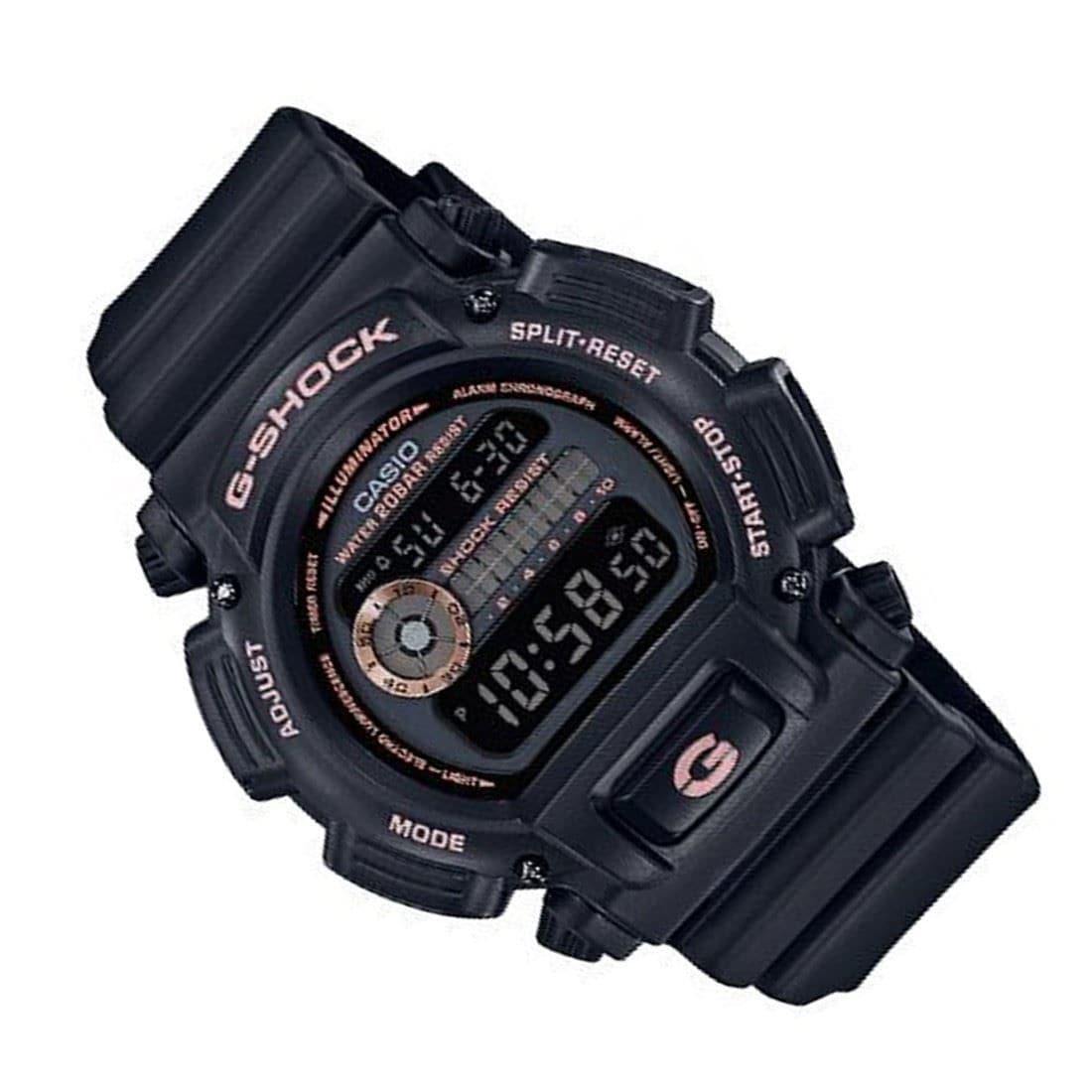 Casio G-Shock Black Stealth Series Digital Black x Rose Gold Accents Watch DW9052GBX-1A4DR - Diligence1International