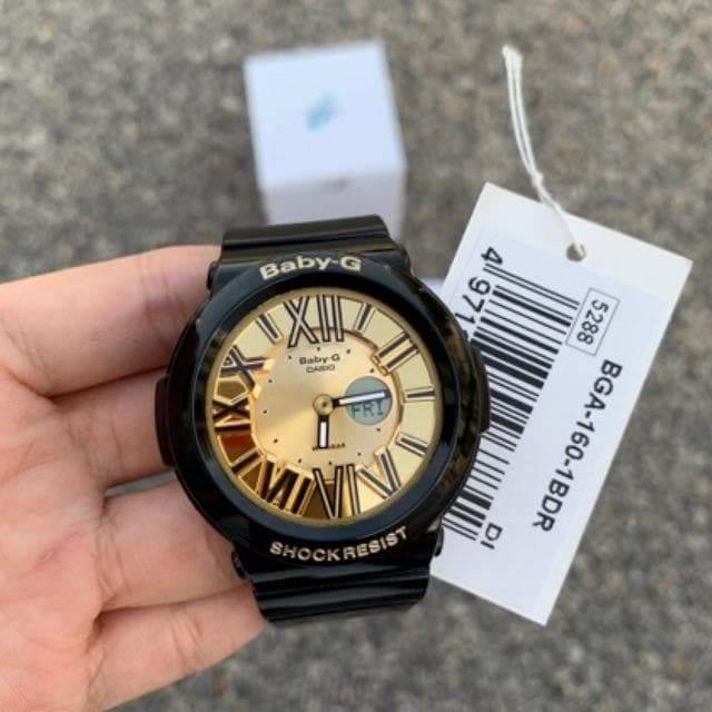 Casio Baby-G Black & Gold Series Anadigital Black x Gold Dial Watch BGA160-1BDR - Diligence1International