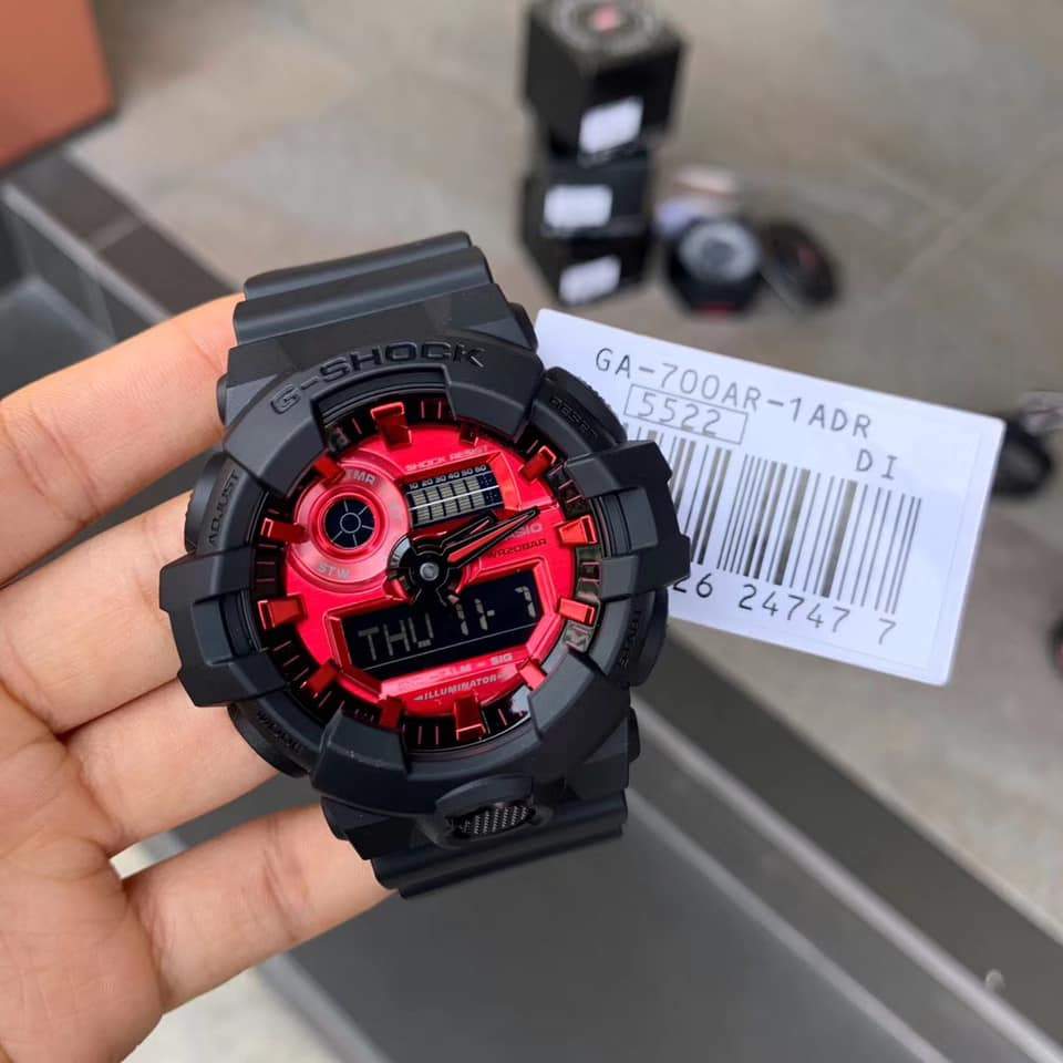 Casio G-Shock Special Color Adrenaline Black x Red Dial x Grey Accents Watch Last Dance GA700AR-1ADR - Diligence1International