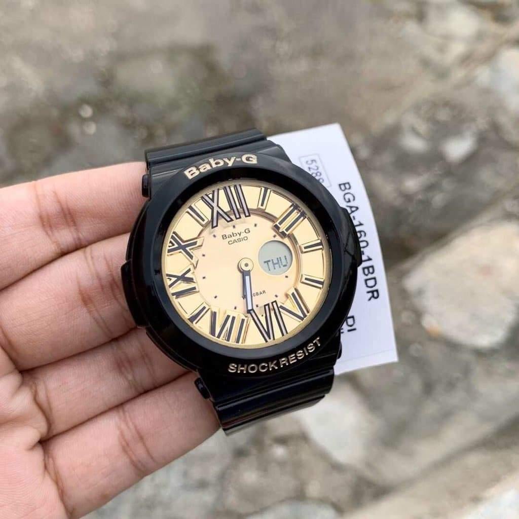 Casio Baby-G Black & Gold Series Anadigital Black x Gold Dial Watch BGA160-1BDR - Diligence1International