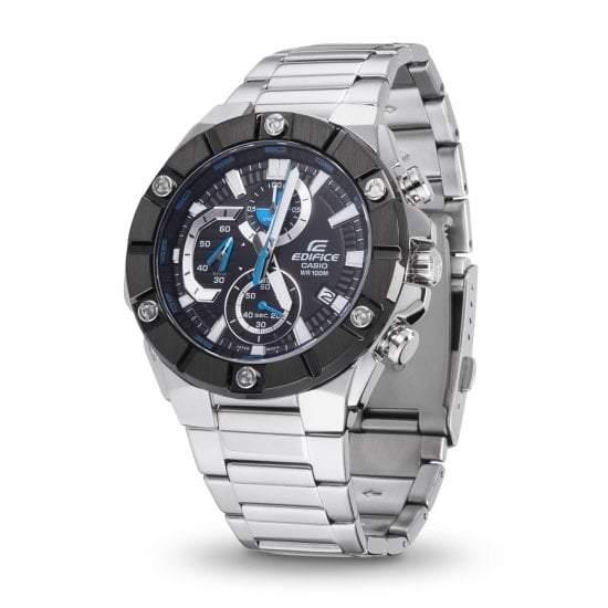 Casio Edifice Chronograph Black Dial x Blue Accents Men's Watch EFR-569DB-1AV - Diligence1International