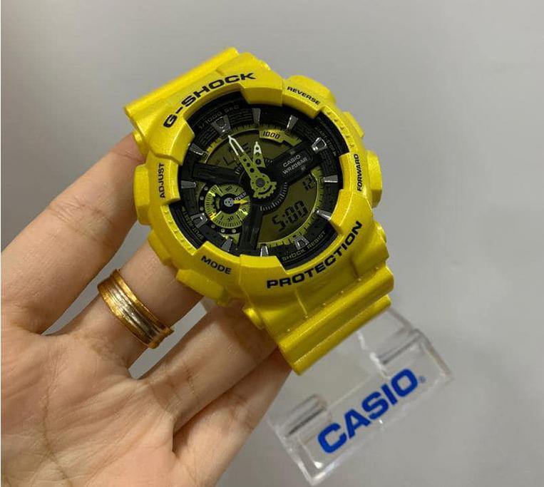Casio G-Shock GA110 Neo Metallic Series Anadigi Standard Color Yellow Watch GA110NM-9ADR - Diligence1International