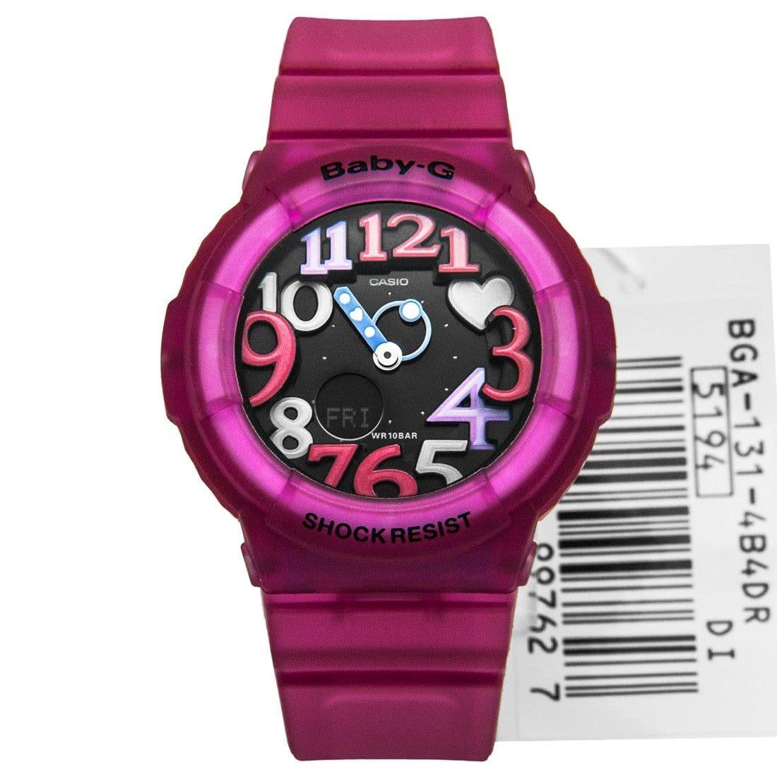 Casio Baby-G Anadigi Fuschia Pink x Black Dial Watch BGA131-4B4DR - Diligence1International
