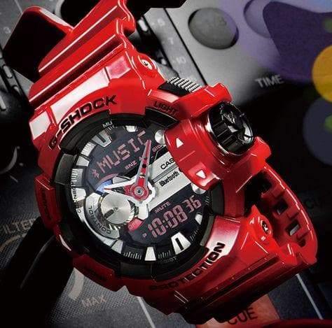 Casio G-Shock G’MIX Mobile Link Bluetooth Anadigi Red x Grey x Black Accents Last Dance Watch GBA400-4ADR - Diligence1International
