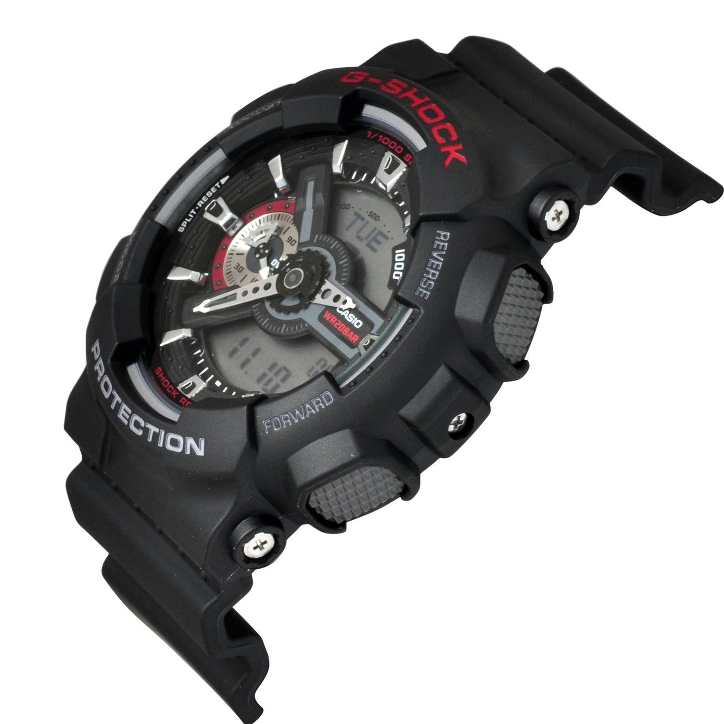 Casio G-Shock GA110 Series Analog-Digital Black x Red Watch GA110-1AHDR