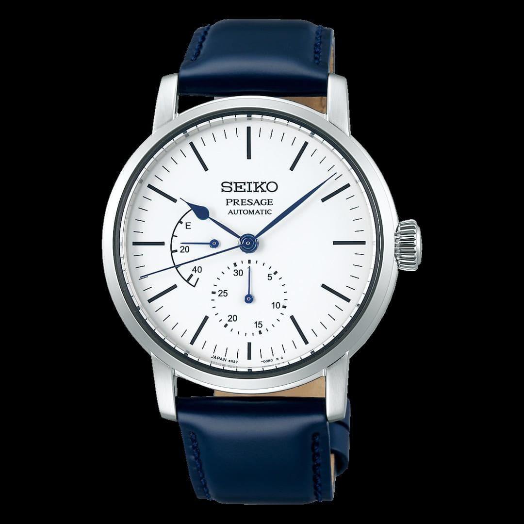 Seiko Presage Mens Watch w/ Pow. Res. Indicator Riki Enamel Collection White SPB161J1 - Diligence1International