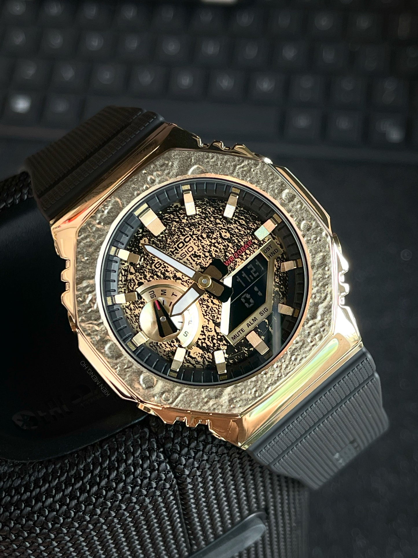 Casio G-Shock Carbon Core Guard The Moon Gold AP CasiOak Men's Metal Case Watch GM2100MG-1ADR