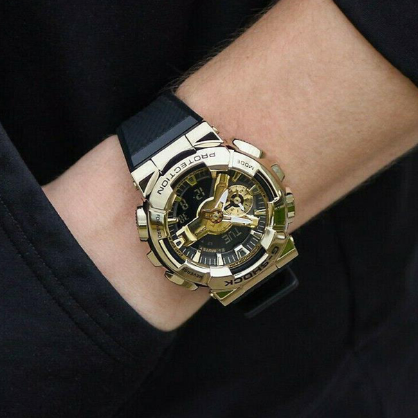 Casio G-Shock Metal Covered Series Analog-Digital Gold x Black Watch GM110G-1A9DR