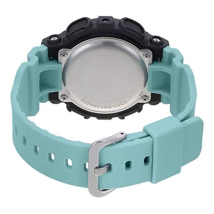 Casio G-Shock Sneaker S Series Analog-Digital Black x Teal Strap Ladies' Watch GMAS140-2ADR - Diligence1International