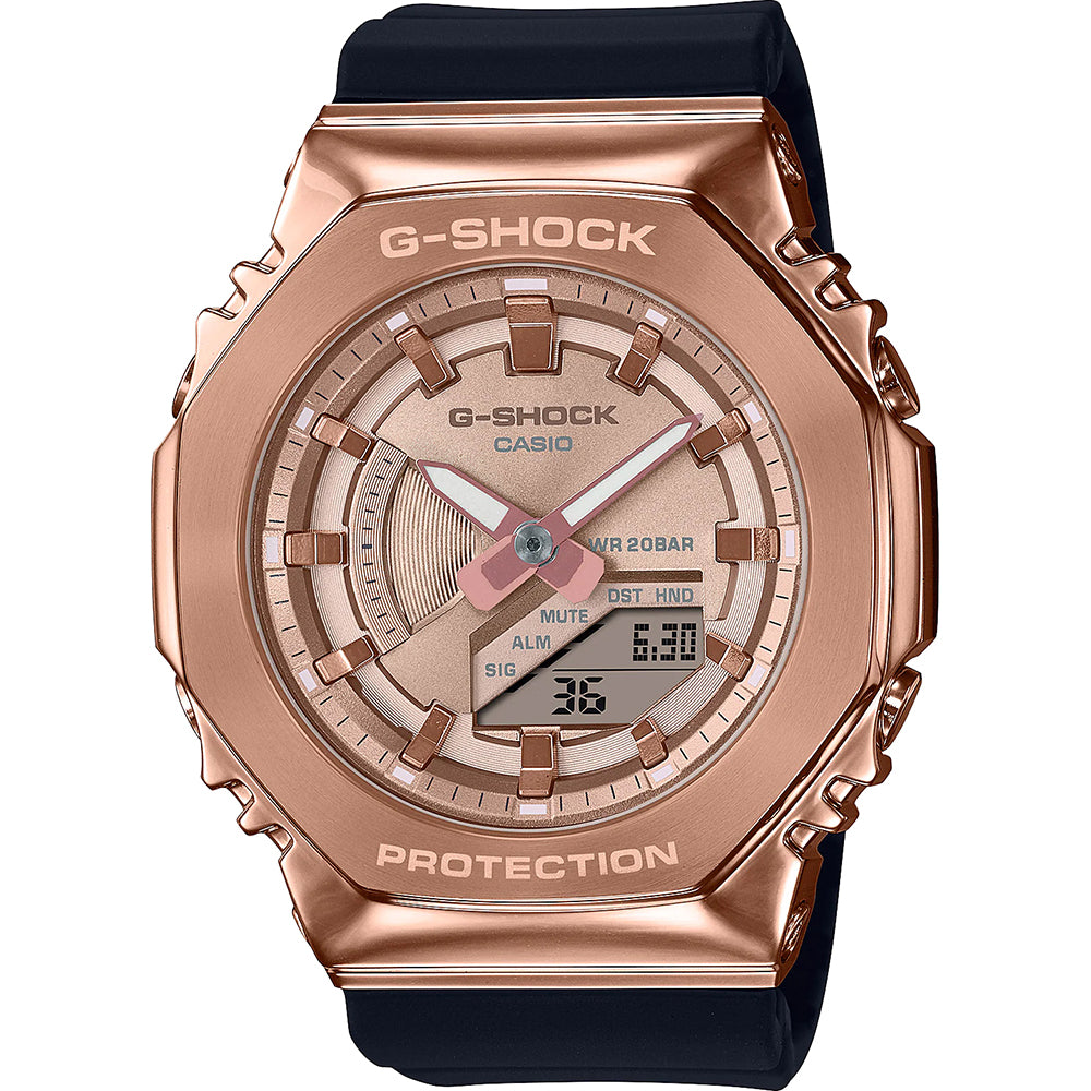 Casio G-Shock Carbon Core Guard Rose Gold AP CasiOak Ladies' Metal Case Watch GMS2100PG-1A4DR