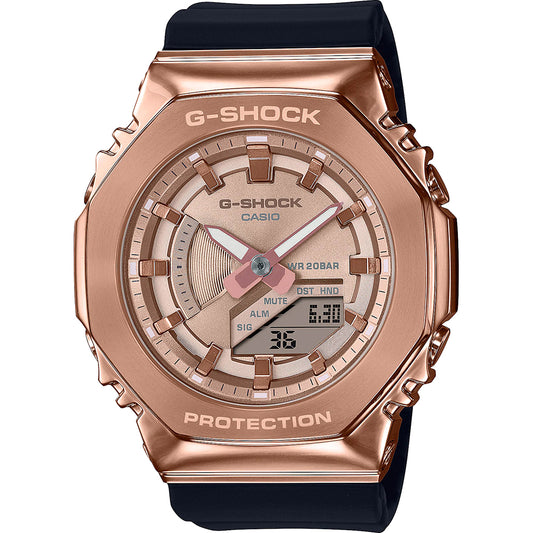 Casio G-Shock Carbon Core Guard Rose Gold AP CasiOak Ladies' Metal Case Watch GMS2100PG-1A4DR