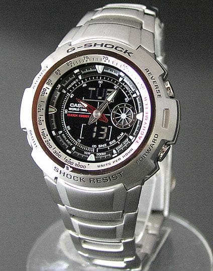 Casio G-Shock Retrograde Cockpit Series Anadigi Black Dial Stainless Watch G700D-1AVDR - Diligence1International