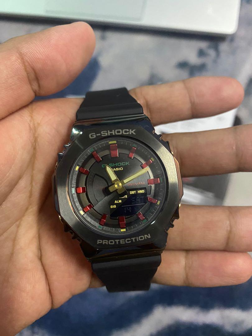 Casio G-Shock Carbon Core Guard Black x Pink AP CasiOak Ladies' Metal Case Watch GMS2100CH-1ADR