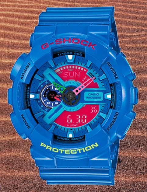 Casio G-Shock GA110 Series Analog-Digital Hyper Color Blue x Pink Dial Watch GA110HC-2ADR - Diligence1International