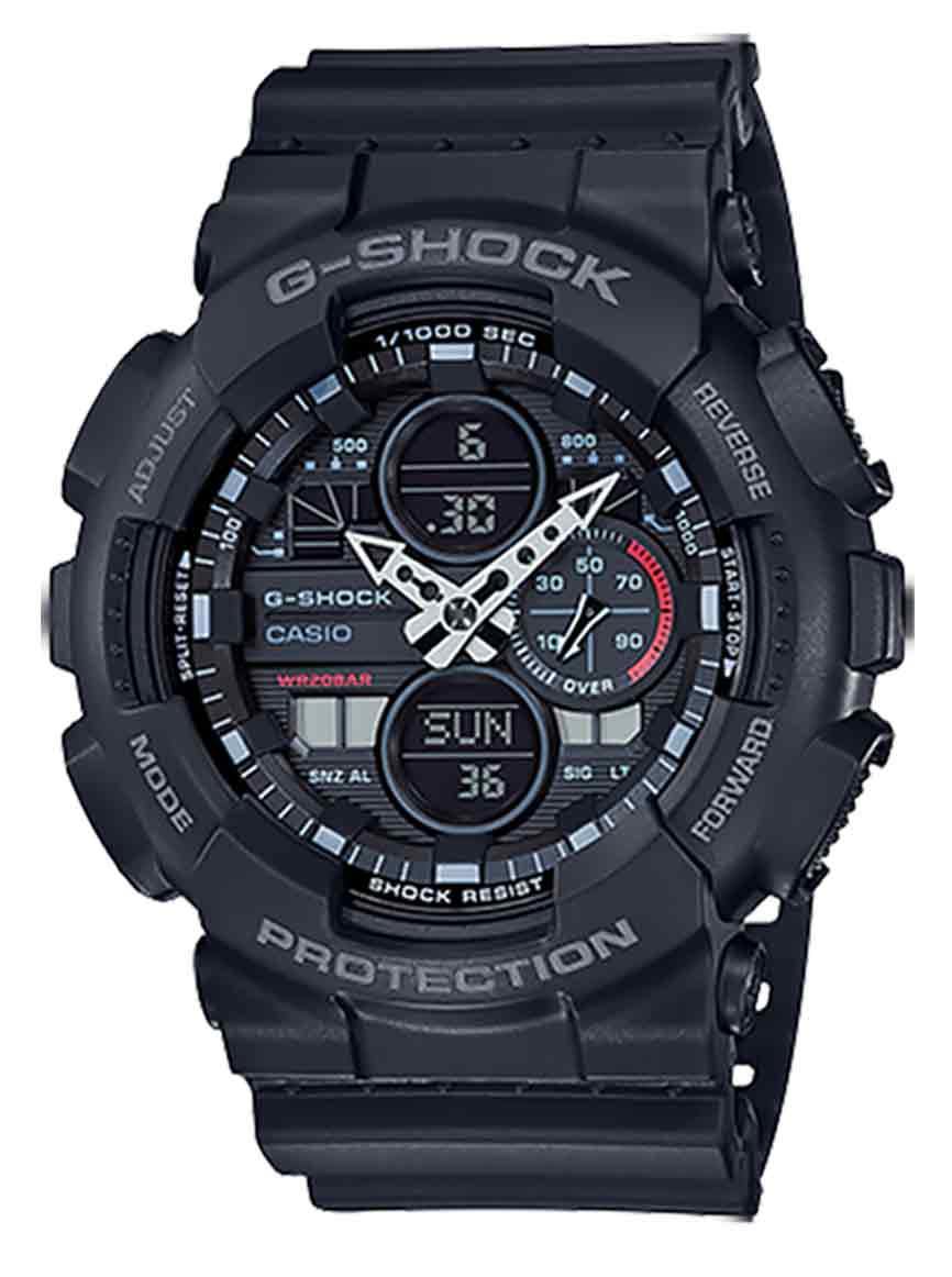 Casio G-Shock Standard Analog-Digital Stealth Black Color Watch GA140-1A1DR - Diligence1International