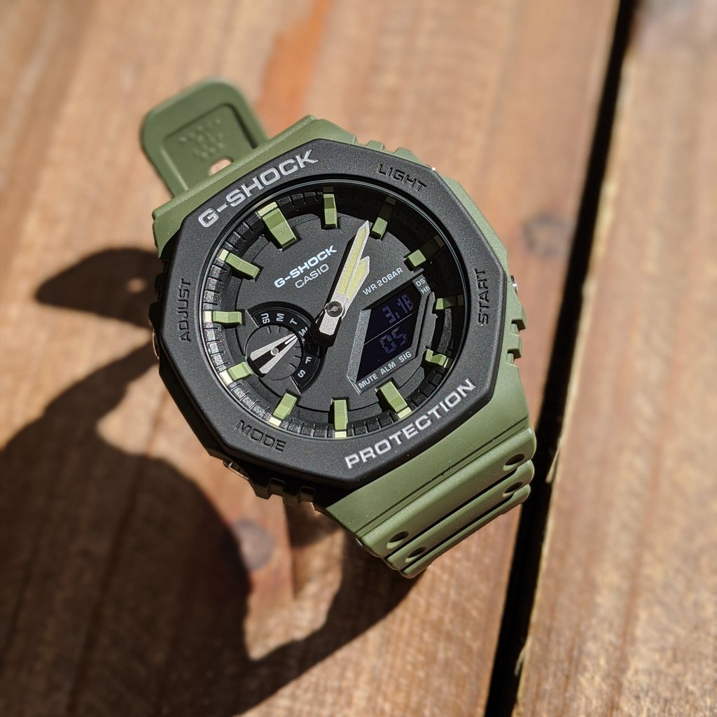 Casio G-Shock Carbon Core Guard Military Green Utility Model AP CasiOak Watch GA2110SU-3ADR - Diligence1International