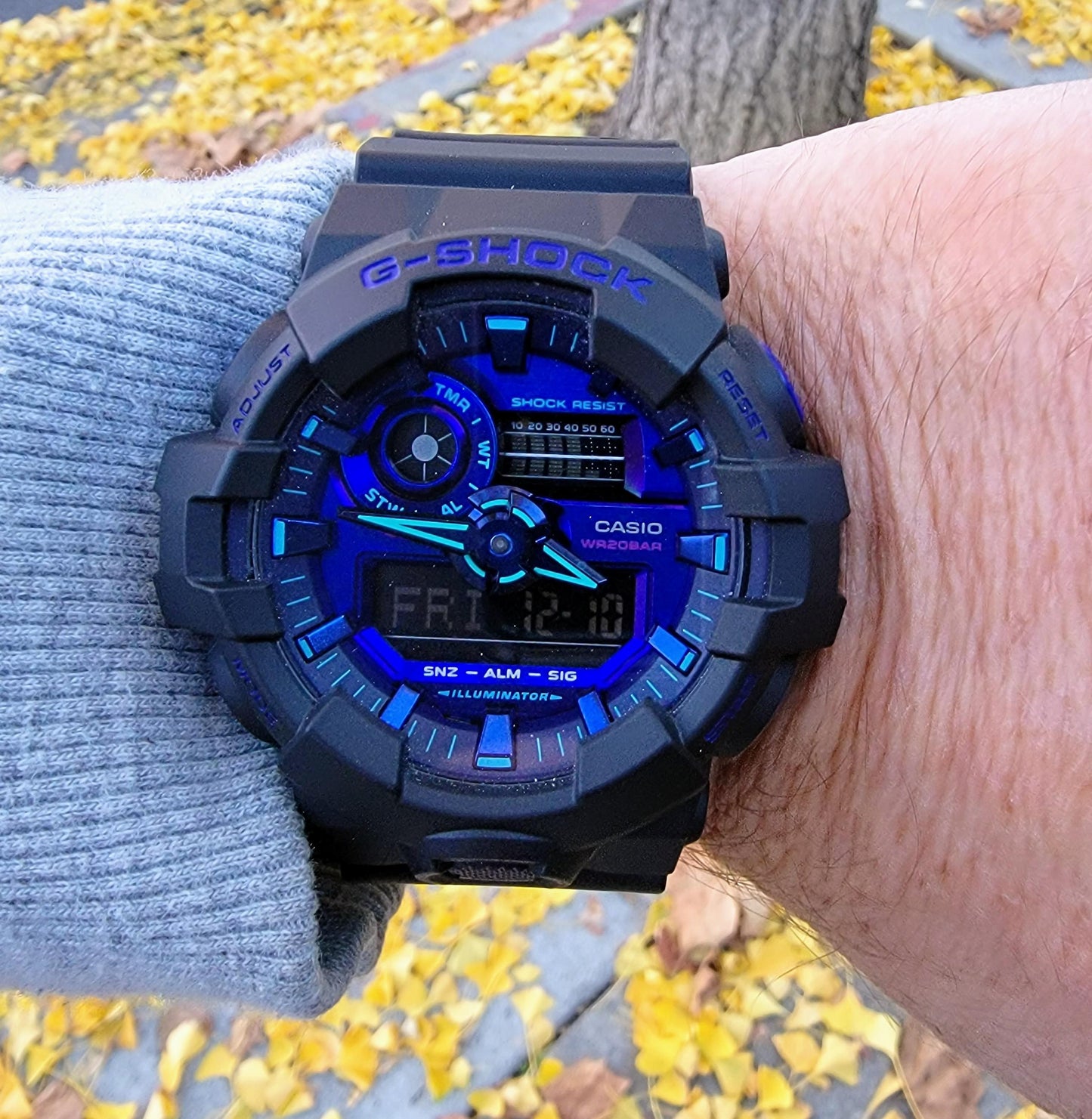 Casio G-Shock Anadigi Virtual Reality Blue Violet x Black Watch GA700VB-1ADR