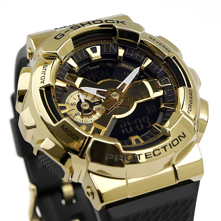 Casio G-Shock Metal Covered Series Analog-Digital Gold x Black Watch GM110G-1A9DR