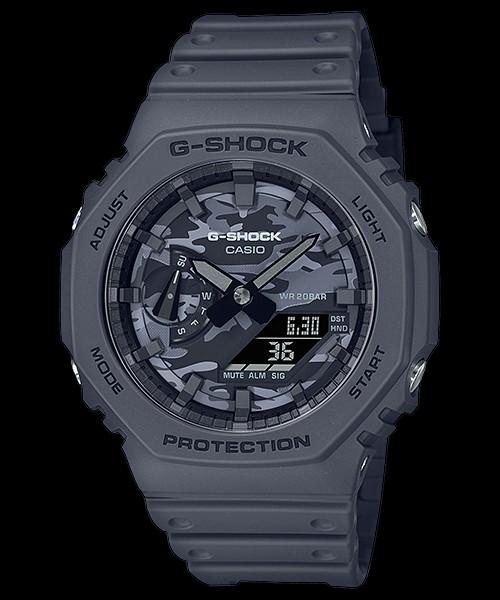 Casio G-Shock Carbon Core Guard Camo Black Dial AP CasiOak Watch GA2100CA-8ADR