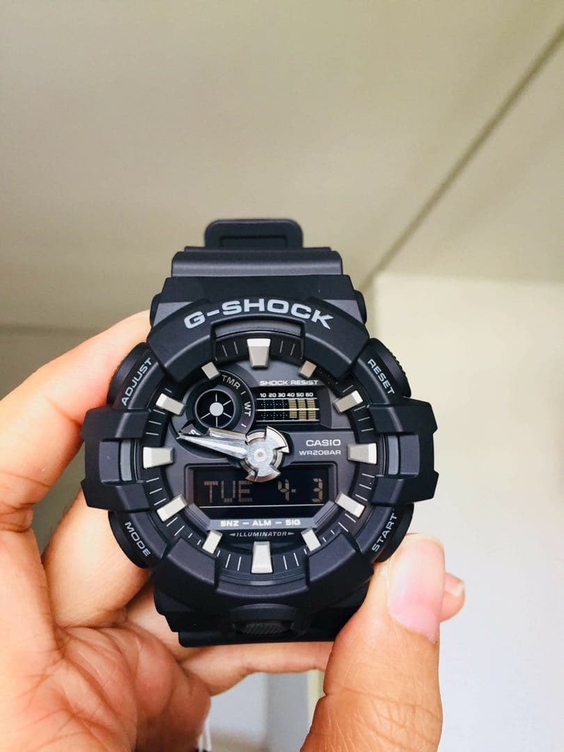 Casio G-Shock Standard Analog-Digital Black Watch GA700-1BDR - Diligence1International
