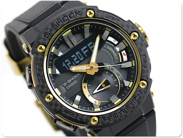 Casio G-Shock G-Steel Mobile link Bluetooth Anadigi Black x Gold Accents Watch GSTB200X-1A9DR - Diligence1International