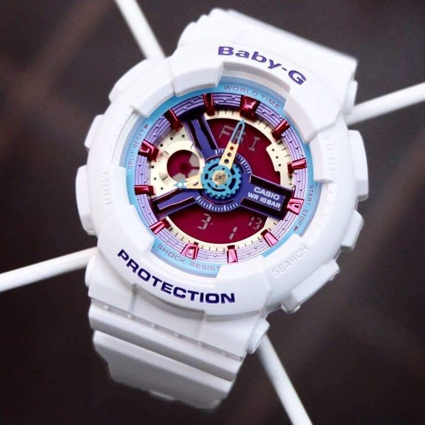 Casio Baby-G BA-110 Series Neon Color White Watch BA112-7ADR - Diligence1International