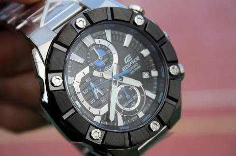 Casio Edifice Chronograph Black Dial x Blue Accents Men's Watch EFR-569DB-1AV - Diligence1International