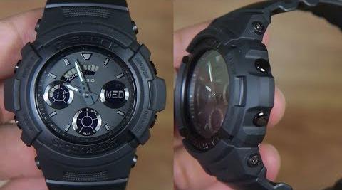 Casio G-Shock Black Stealth Series Analog-Digital ALL Black Watch AW591BB-1ADR - Diligence1International
