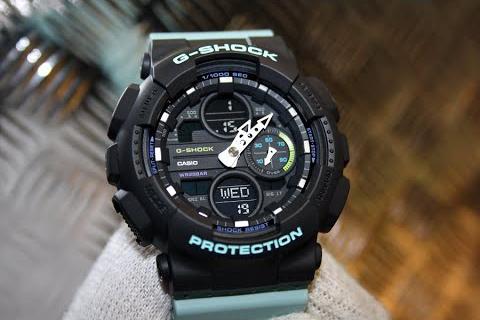 Casio G-Shock Sneaker S Series Analog-Digital Black x Teal Strap Ladies' Watch GMAS140-2ADR - Diligence1International