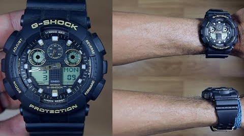 Casio G-Shock Analog-Digital Black x Gold Accents Watch GA100GBX-1A9DR - Diligence1International