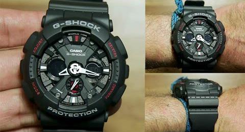 Casio G-Shock GA120 Model Black x Red x Grey x White Accents Watch Last Dance GA120-1ADR - Diligence1International