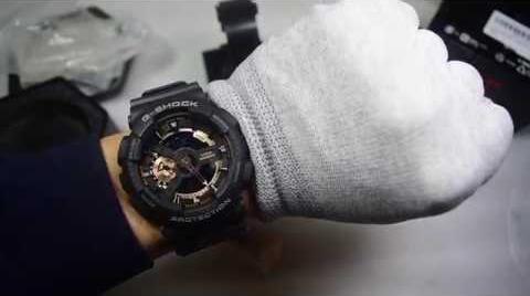 Casio G-Shock Black Stealth Series Analog-Digital Black x Rose Gold x Gray Accents Watch GA110RG-1ADR - Diligence1International
